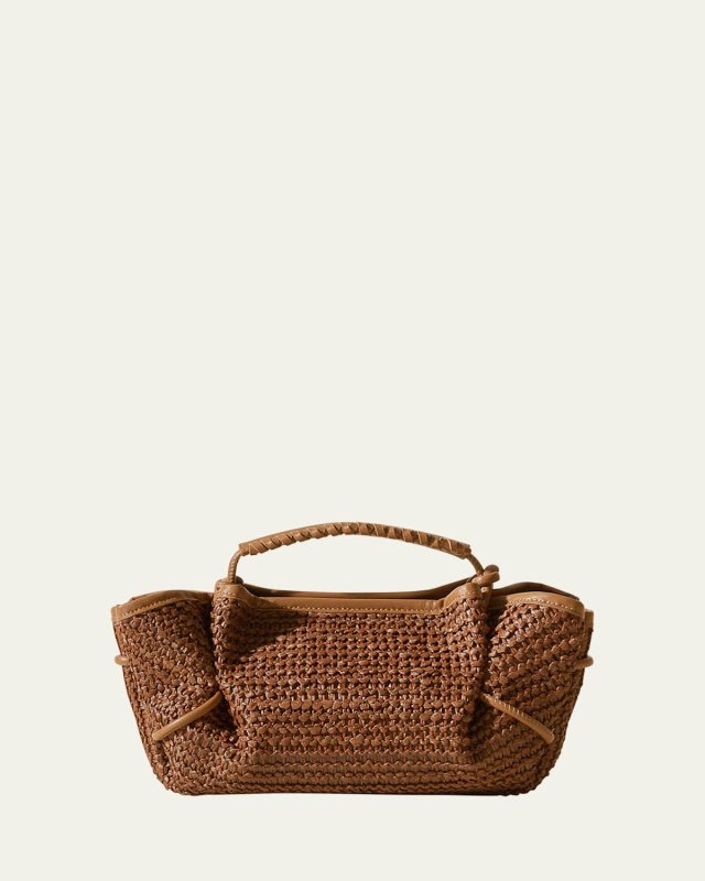 Arta Mini Raffia Top-Handle Bag